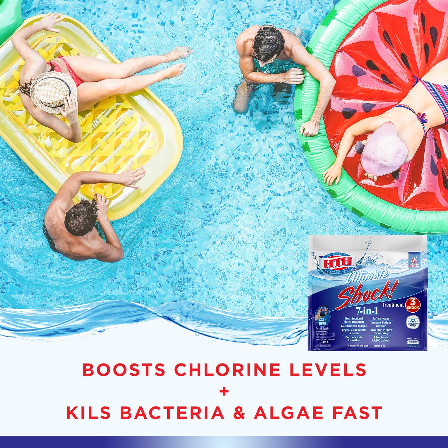 HTH 52028 Ultimate Shock Treatment Swimming Pool Chlorine Cleaner